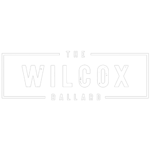 White logo at Wilcox, Washington